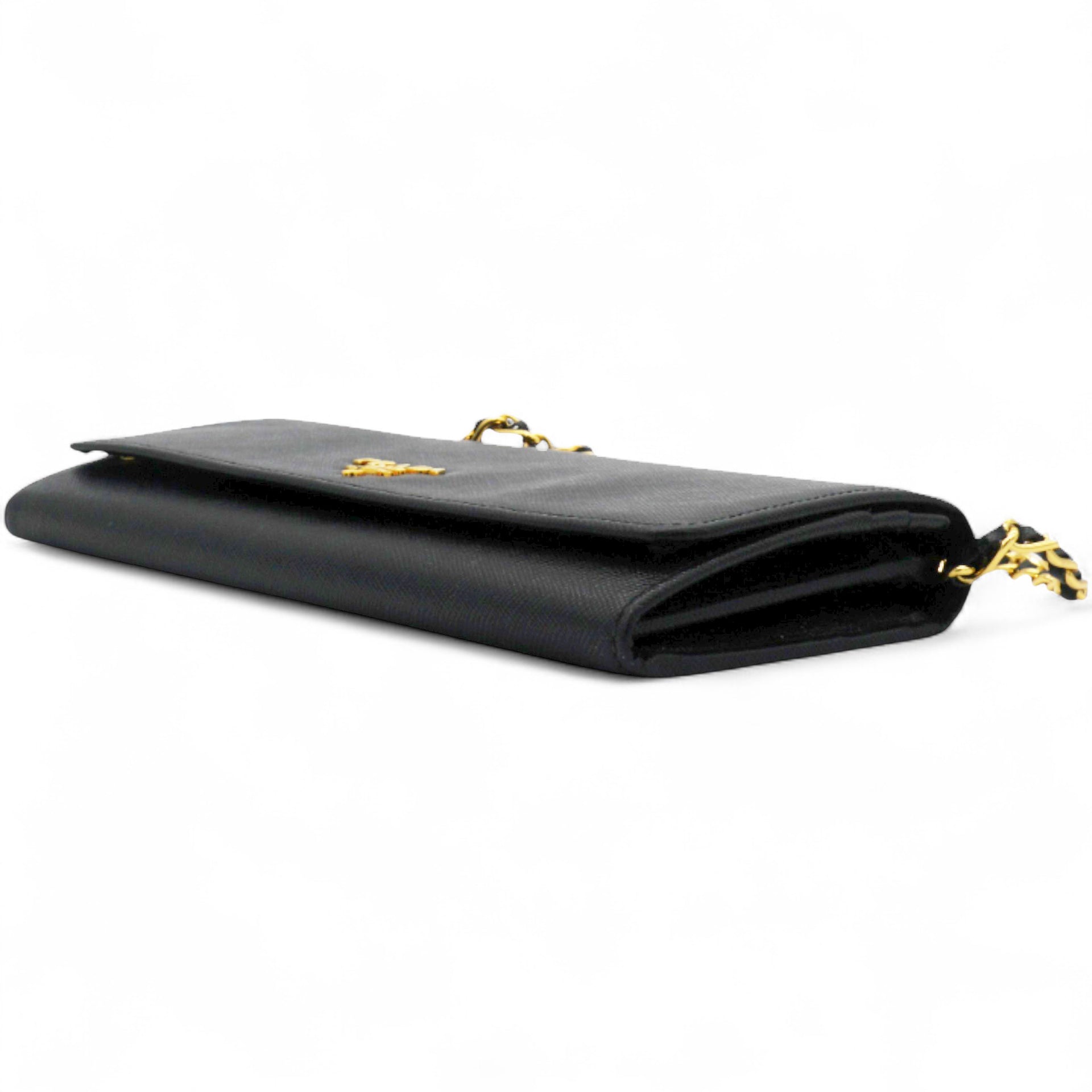 Saffiano Metal Oro Chain Wallet