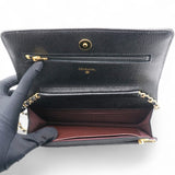 Caviar Classic Chain Wallet Black Dark