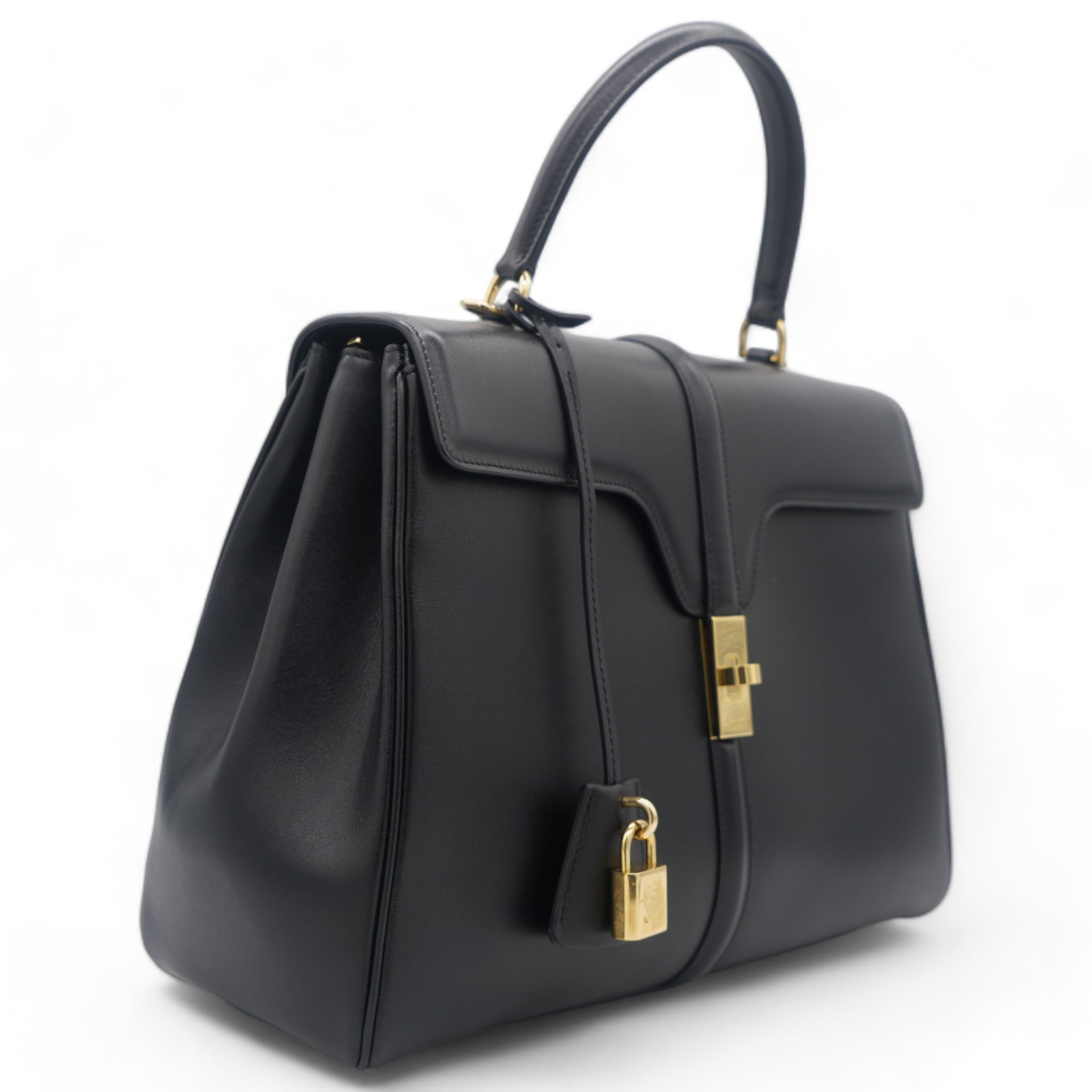 Classique 16 Handle bag in Satinated Calfskin Black