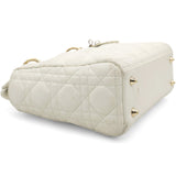 Lambskin Cannage Small Lady Dior White