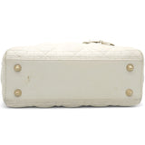 Lambskin Cannage Small Lady Dior White