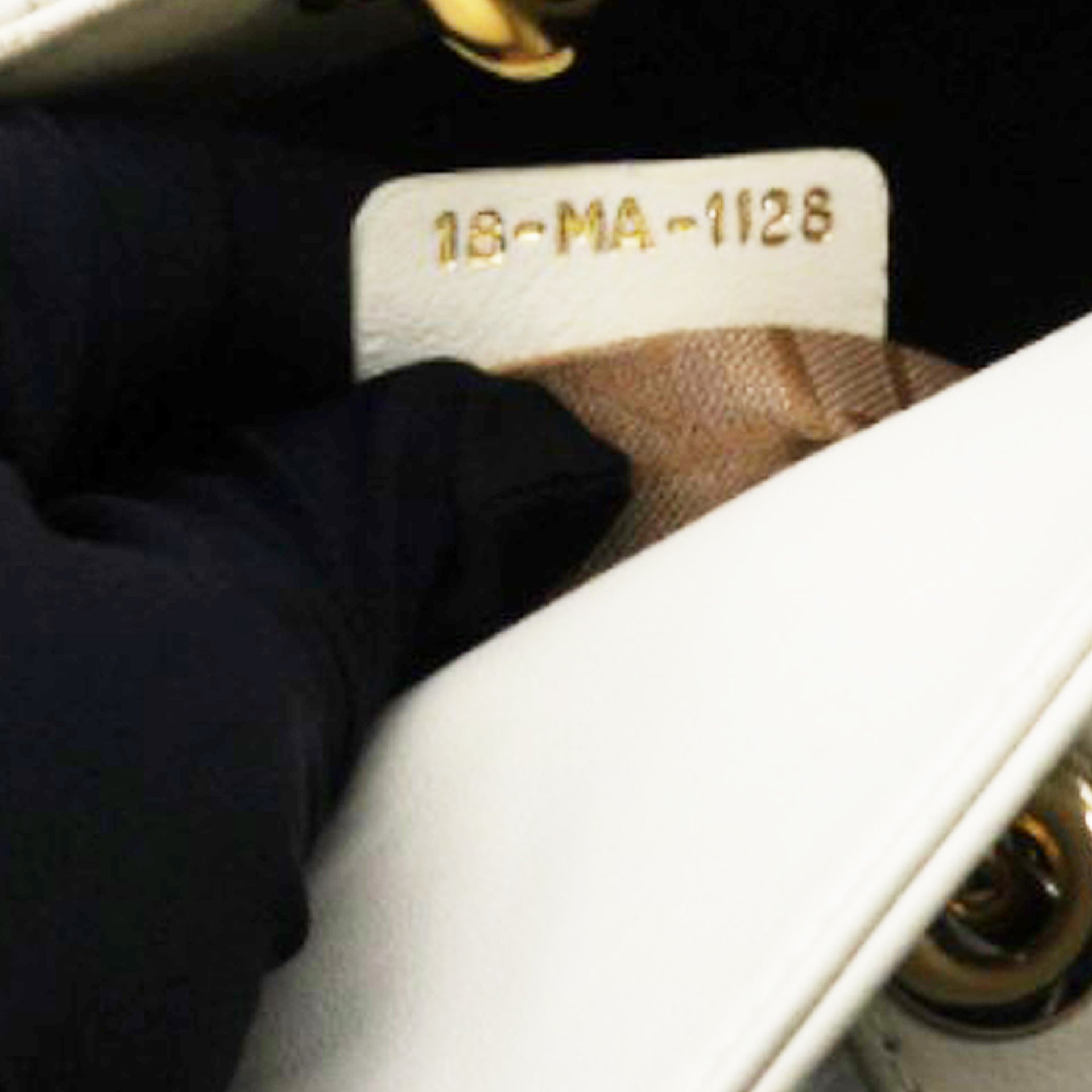 Lambskin Cannage Small Lady Dior White