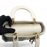 Lambskin Cannage Small Lady Dior White