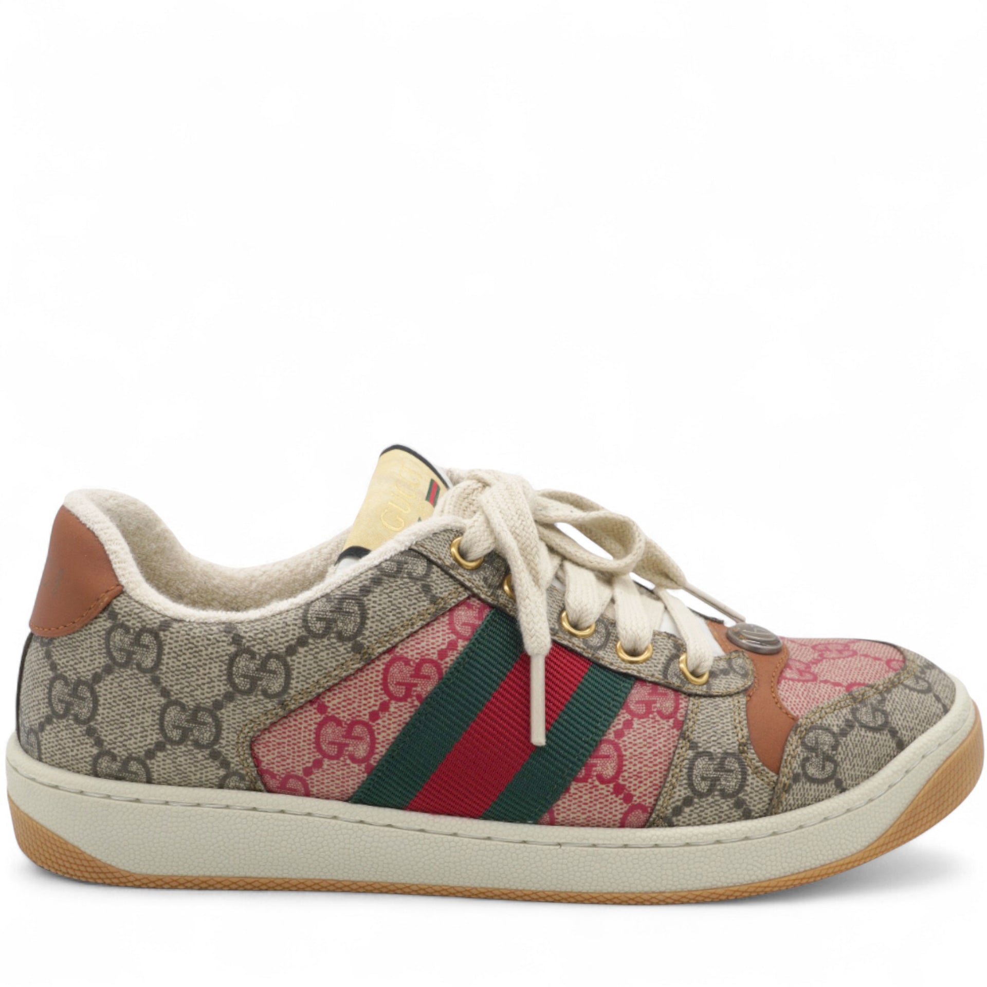 Screener Leather And Webbing-Trimmed Printed Coated-Canvas Sneakers Size37
