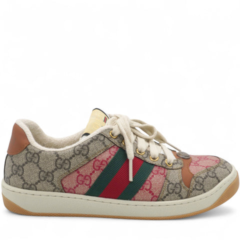 Screener Leather And Webbing-Trimmed Printed Coated-Canvas Sneakers Size37
