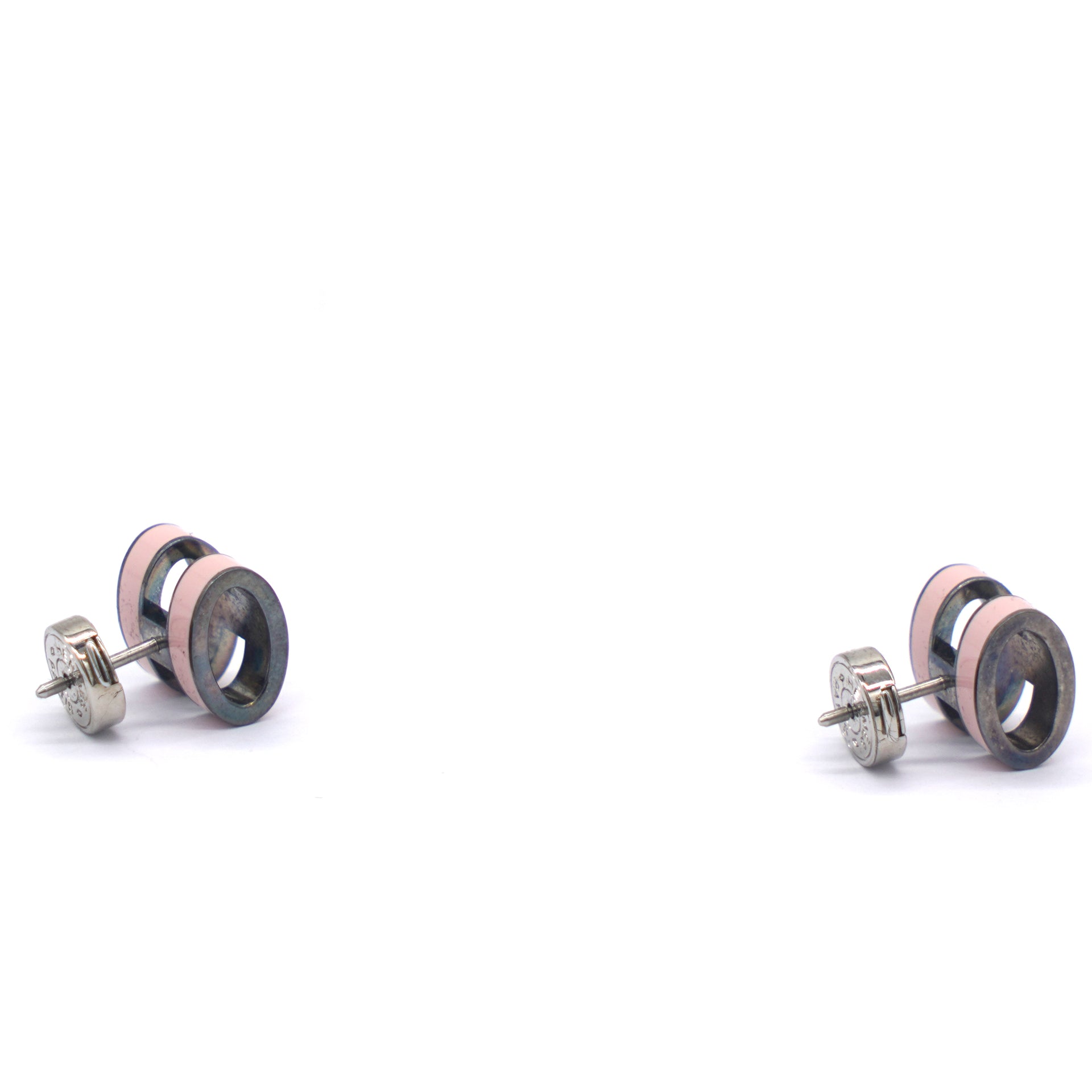 Lacquered Pop H Mini Earrings Pink
