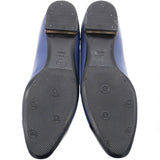Timeless Chanel Cap Toe Flats in Blue and Black Leather Size38.5