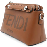 Vitello King Logo Embossed Mini By The Way Boston Bag Tan