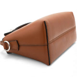 Vitello King Logo Embossed Mini By The Way Boston Bag Tan