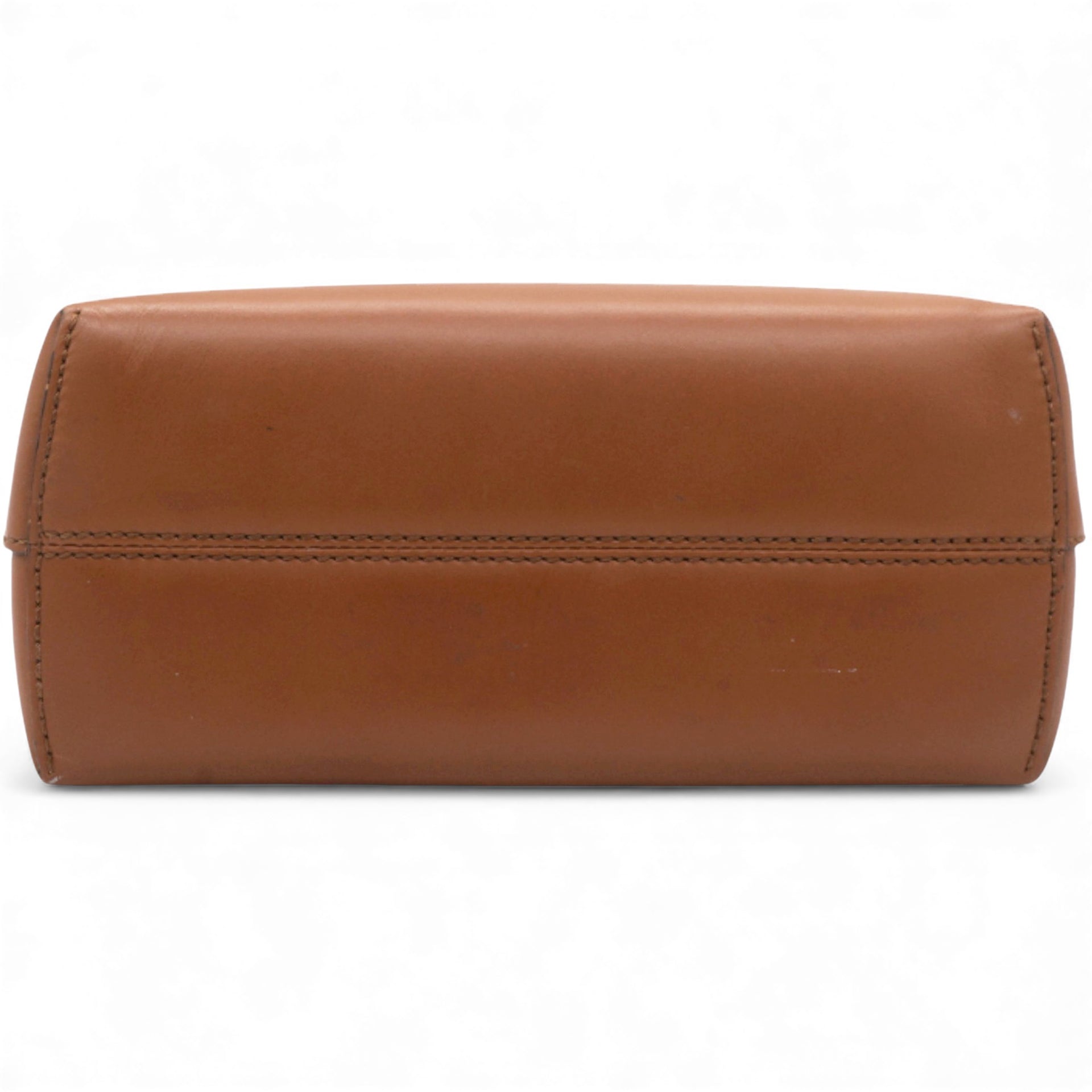 Vitello King Logo Embossed Mini By The Way Boston Bag Tan