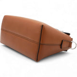 Vitello King Logo Embossed Mini By The Way Boston Bag Tan