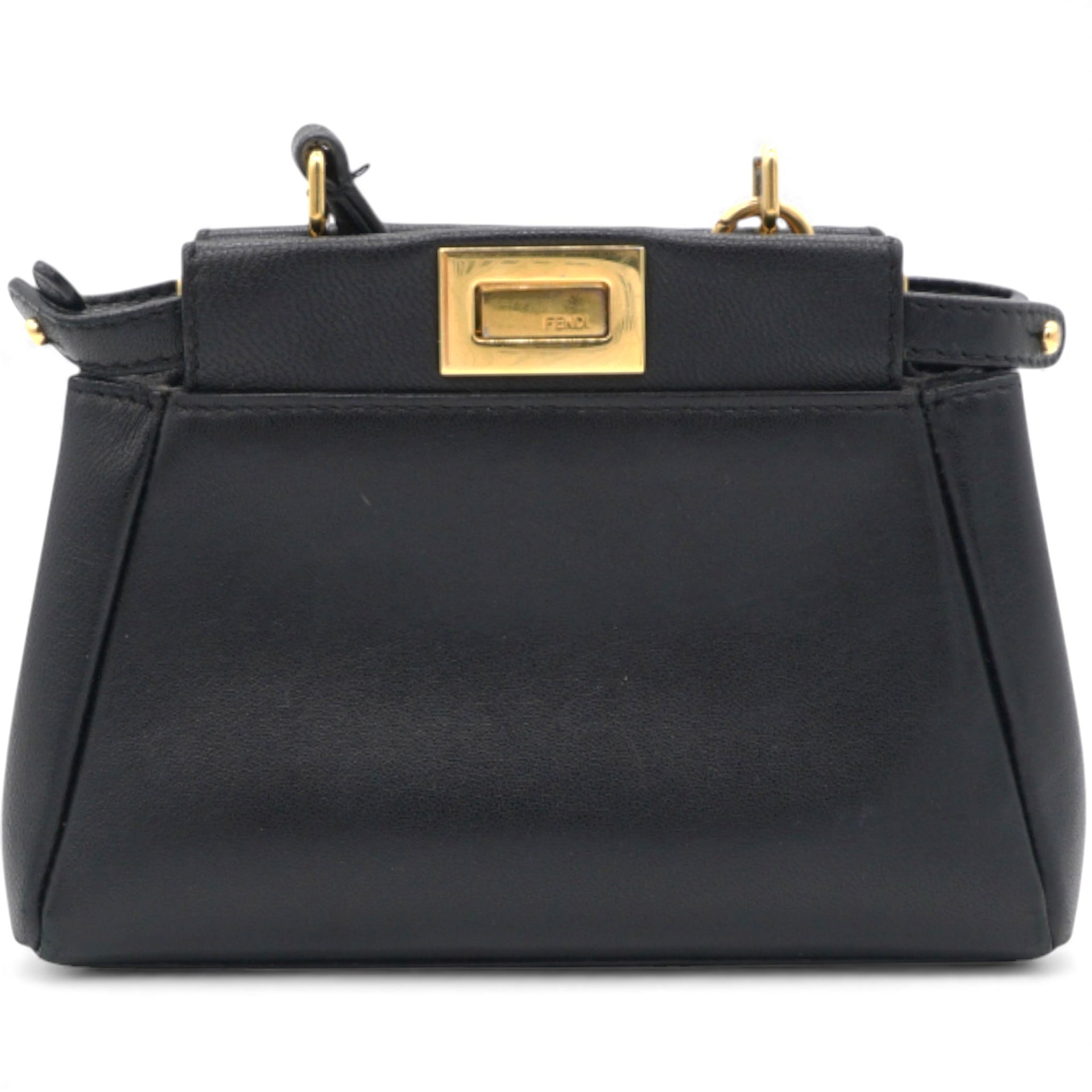 Shiny Nappa Micro Peekaboo Iconic Satchel Black