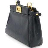 Shiny Nappa Micro Peekaboo Iconic Satchel Black