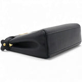 Shiny Nappa Micro Peekaboo Iconic Satchel Black