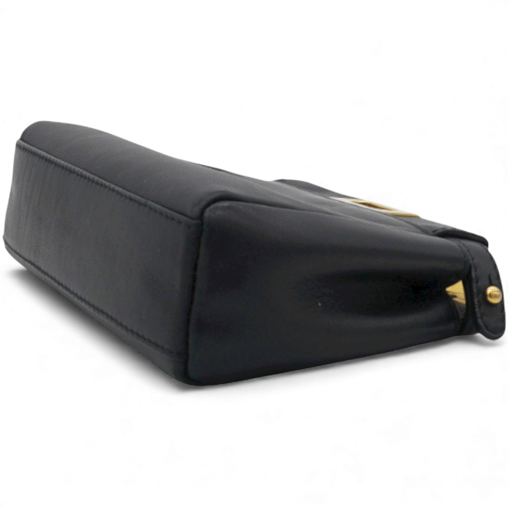 Shiny Nappa Micro Peekaboo Iconic Satchel Black