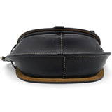 Black Leather Mini Gate Belt Bag