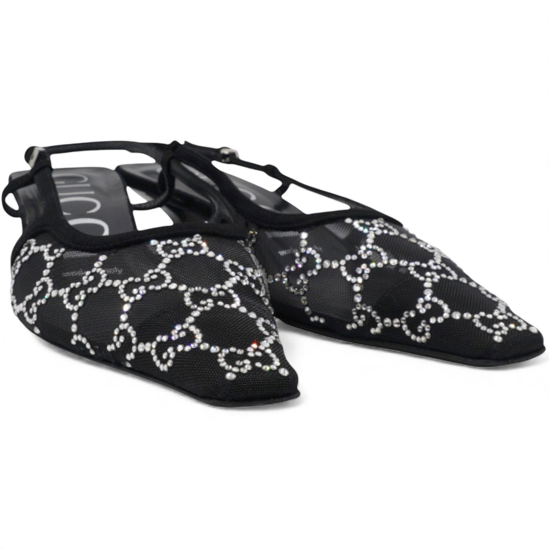 Demi Ballet Mesh Crystal Sandals Size37.5