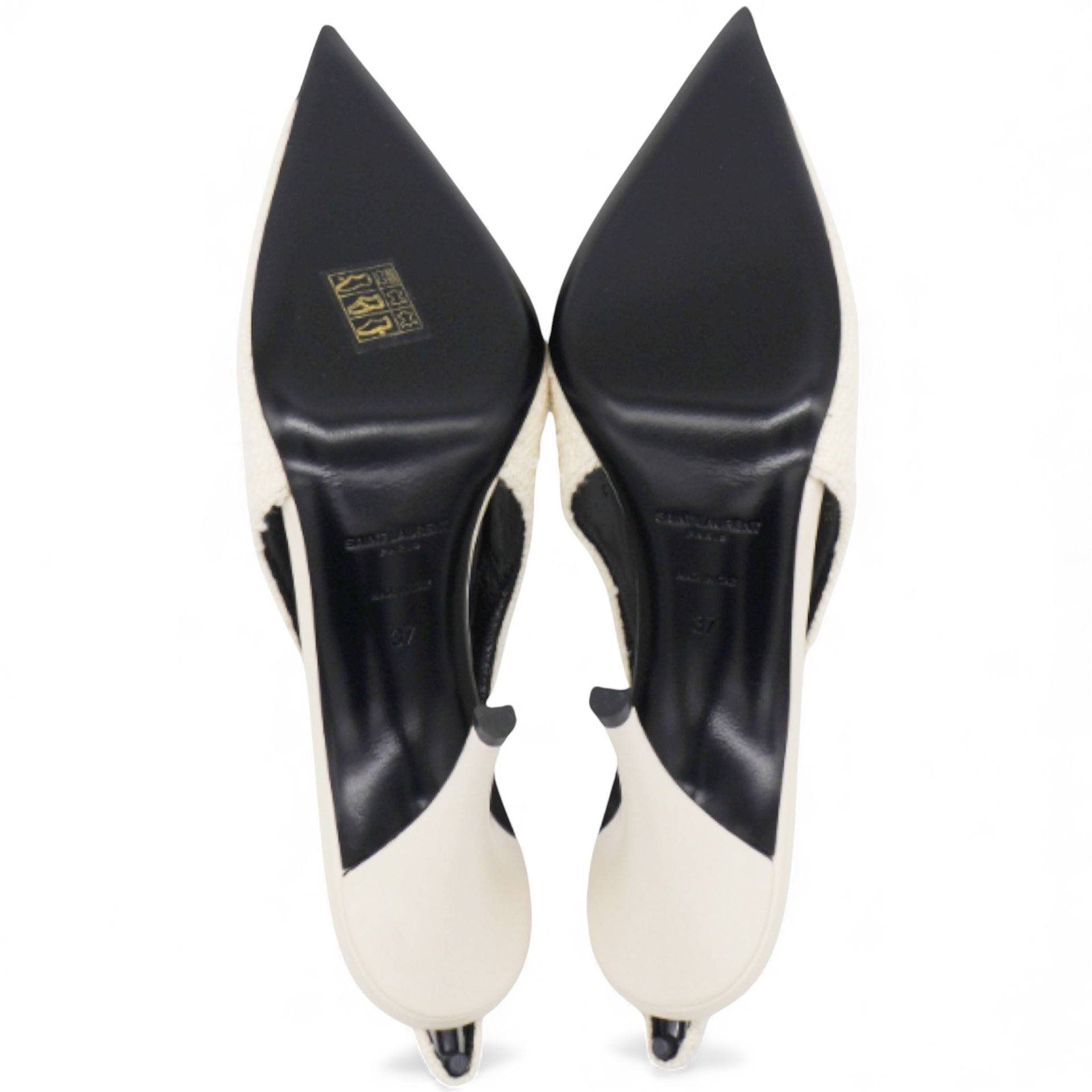 White Vesper Slingback Pump Heels Size37