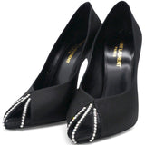 Satin Crystal Martinique 110 Pump Black Size37