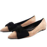 Suede Colorblock Pattern Flats 38.5