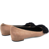 Suede Colorblock Pattern Flats 38.5