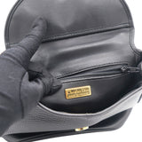 Black Top Handle Leather Vintage Bag