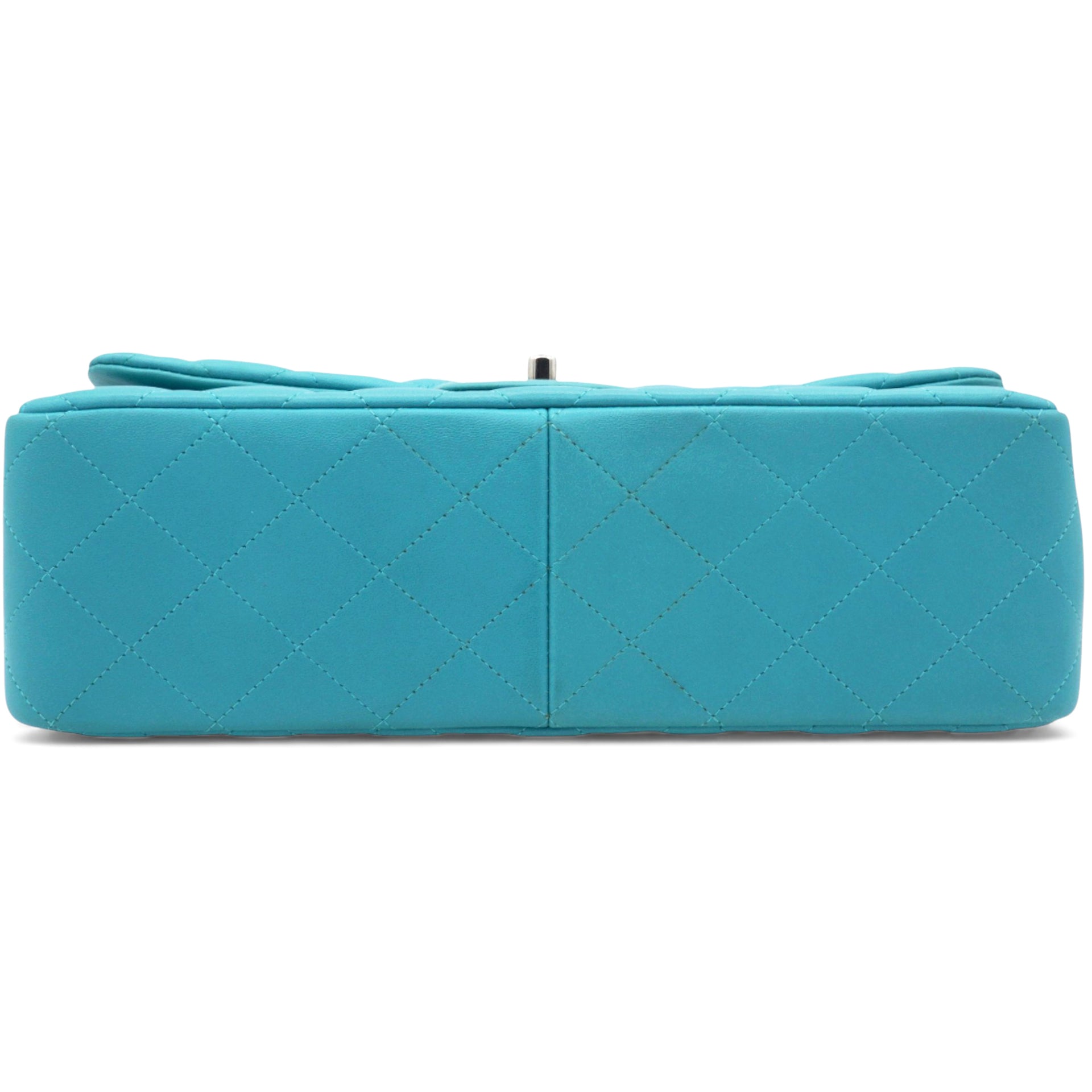 Jumbo Classic Lambskin Double Flap Blue