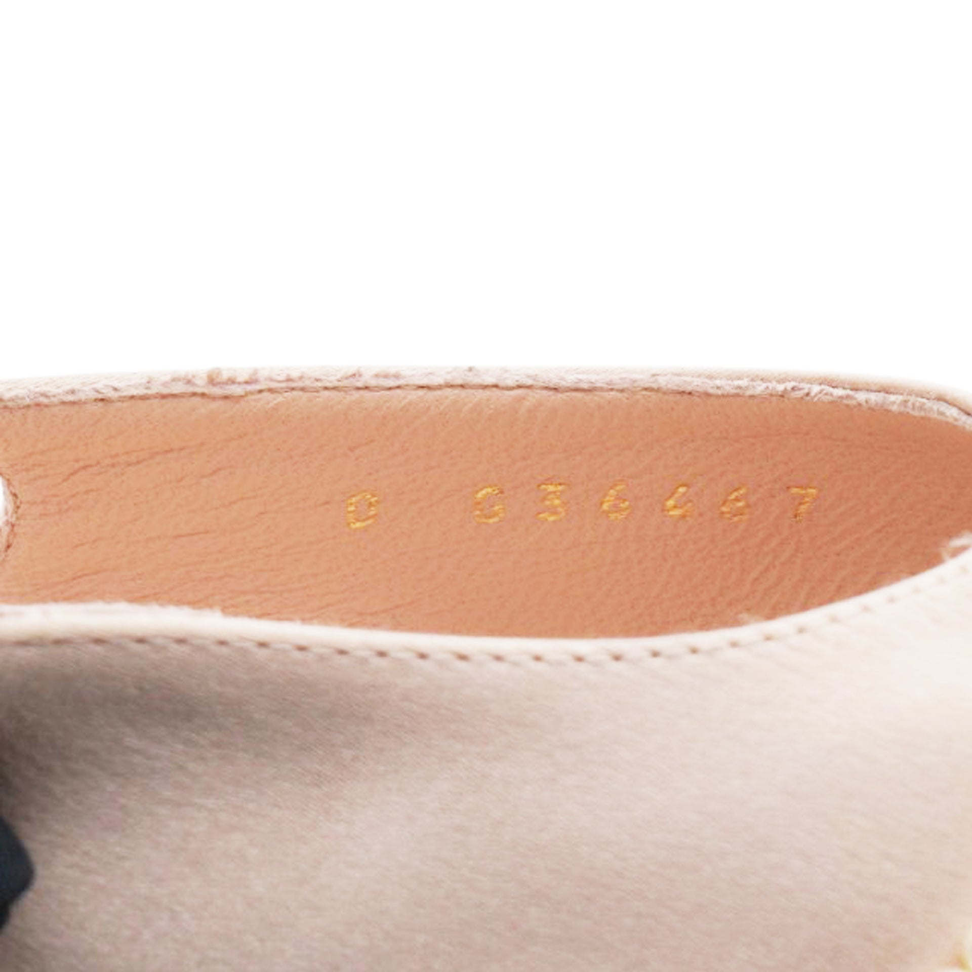 Satin Grosgrain Pearl Slingback Flats Pink/Black Size36.5