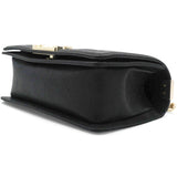 Small Caviar Chevron Leboy Black