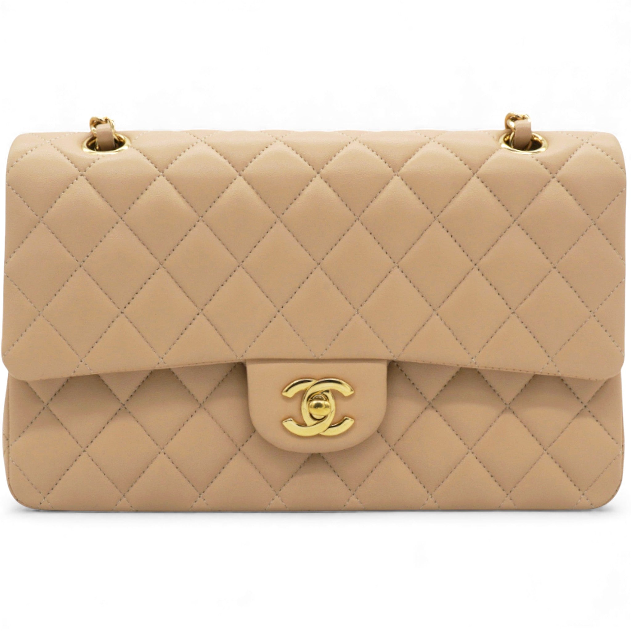 Classic Flap Medium Beige Lambskin