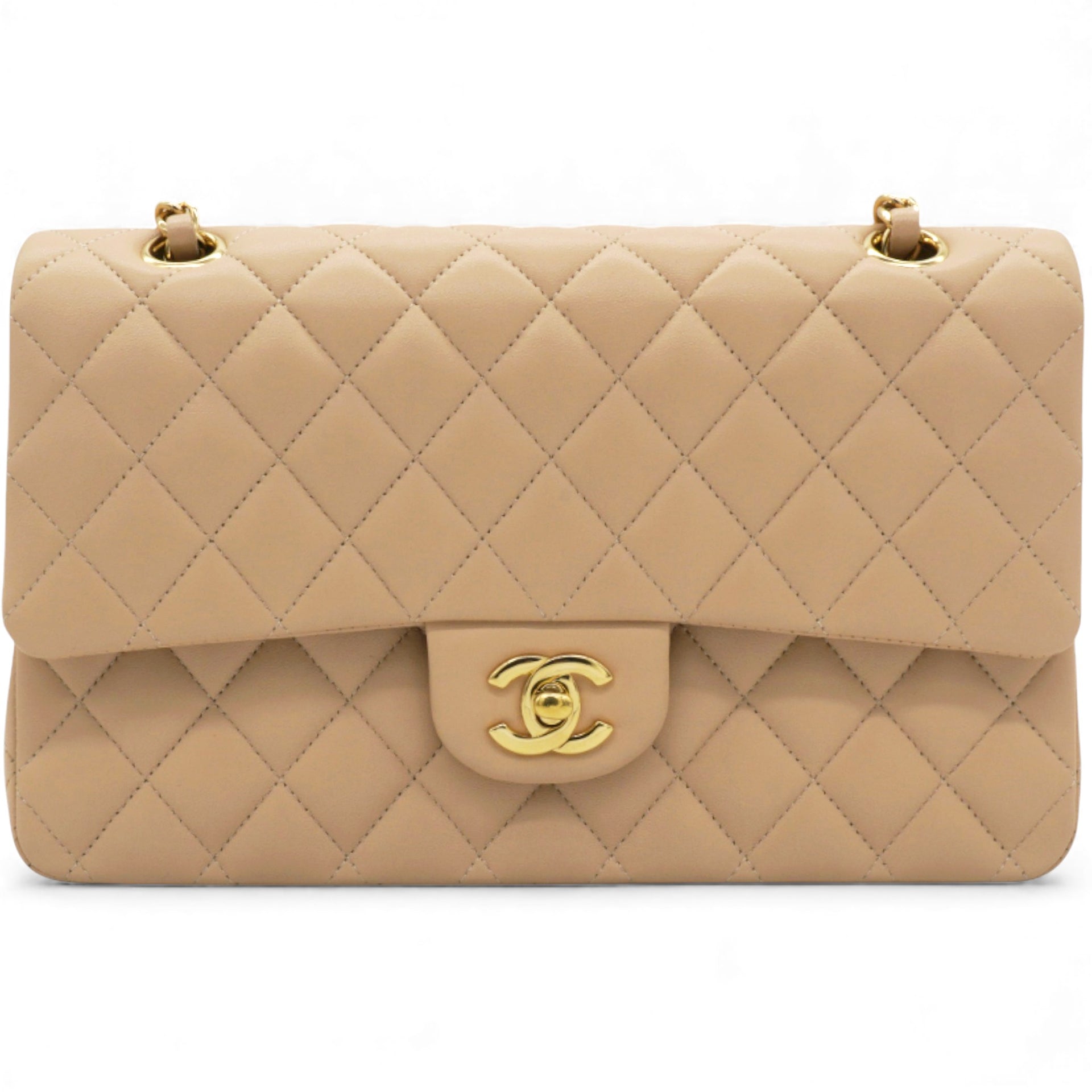 Classic Flap Medium Beige Lambskin