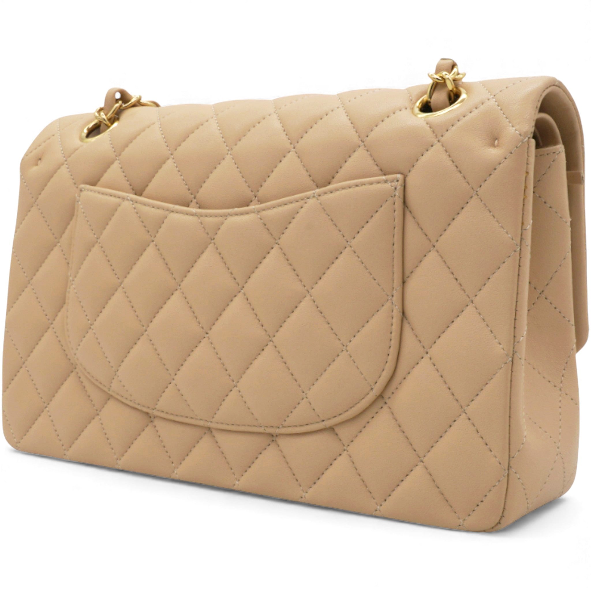 Classic Flap Medium Beige Lambskin