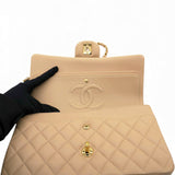 Classic Flap Medium Beige Lambskin