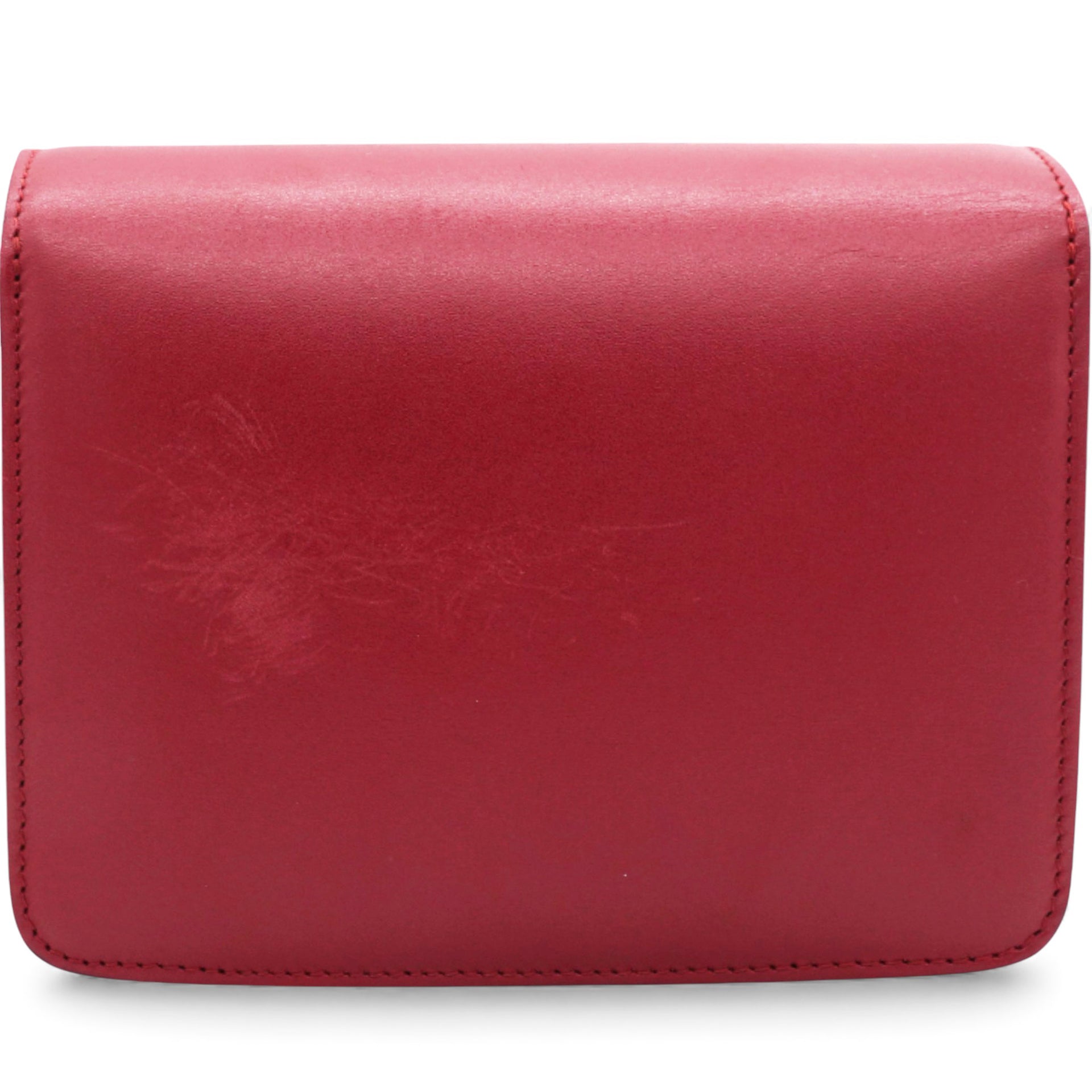 Box Calfskin Mini Classic Box Flap Bag Red