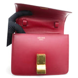 Box Calfskin Mini Classic Box Flap Bag Red