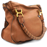 Brown Leather Small Marcie Satchel