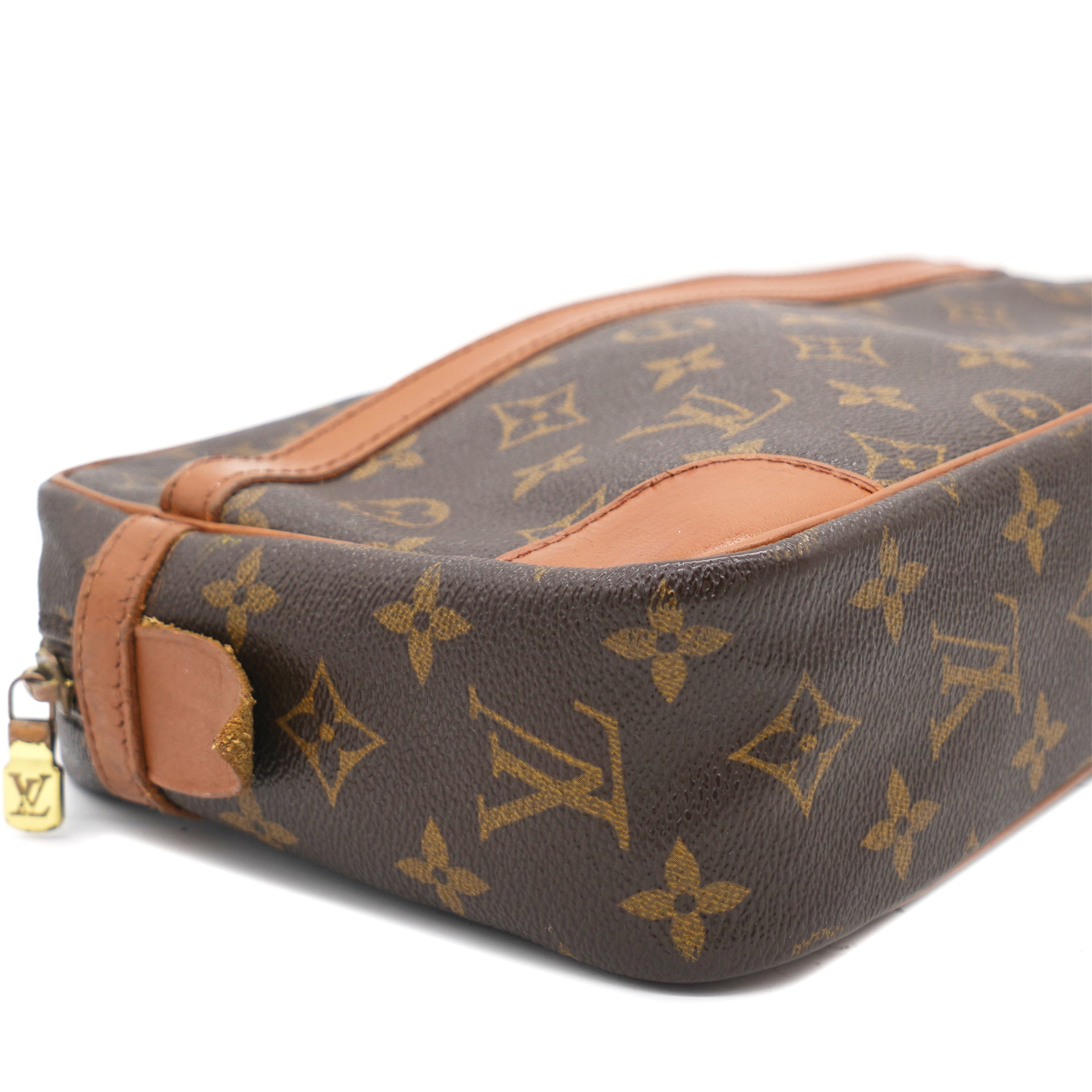 Louis Vuitton Compiegne 28 M51845 Monogram Canvas Clutch Bag Brown