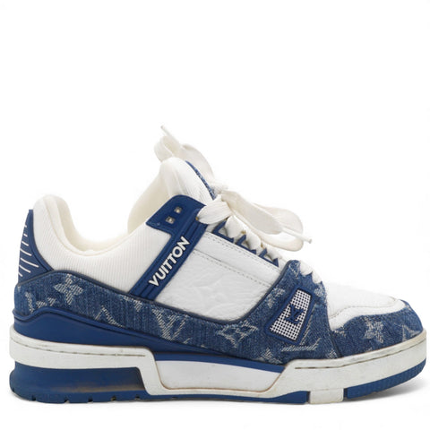 White Blue Denim Trainers Size37