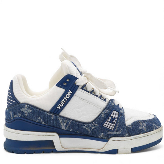 White Blue Denim Trainers Size37