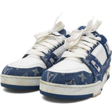White Blue Denim Trainers Size37