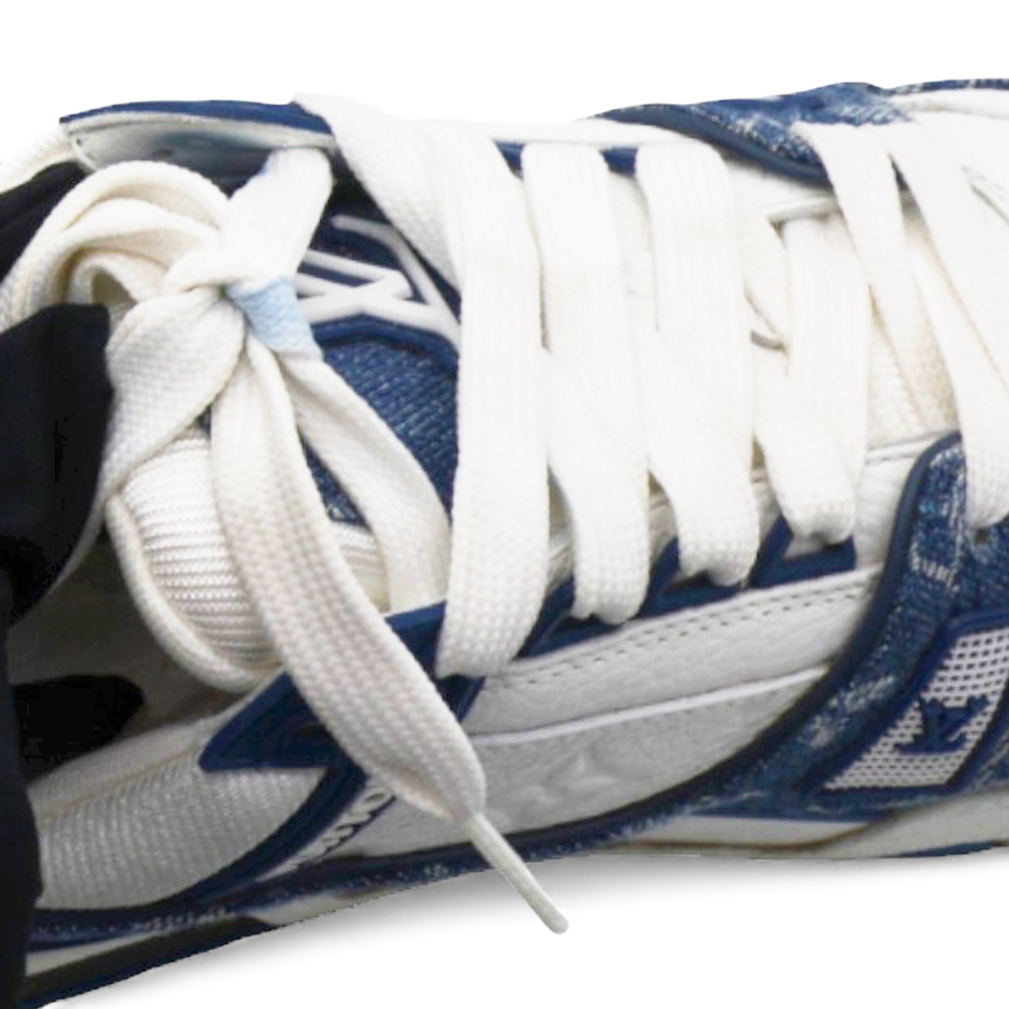 White Blue Denim Trainers Size37