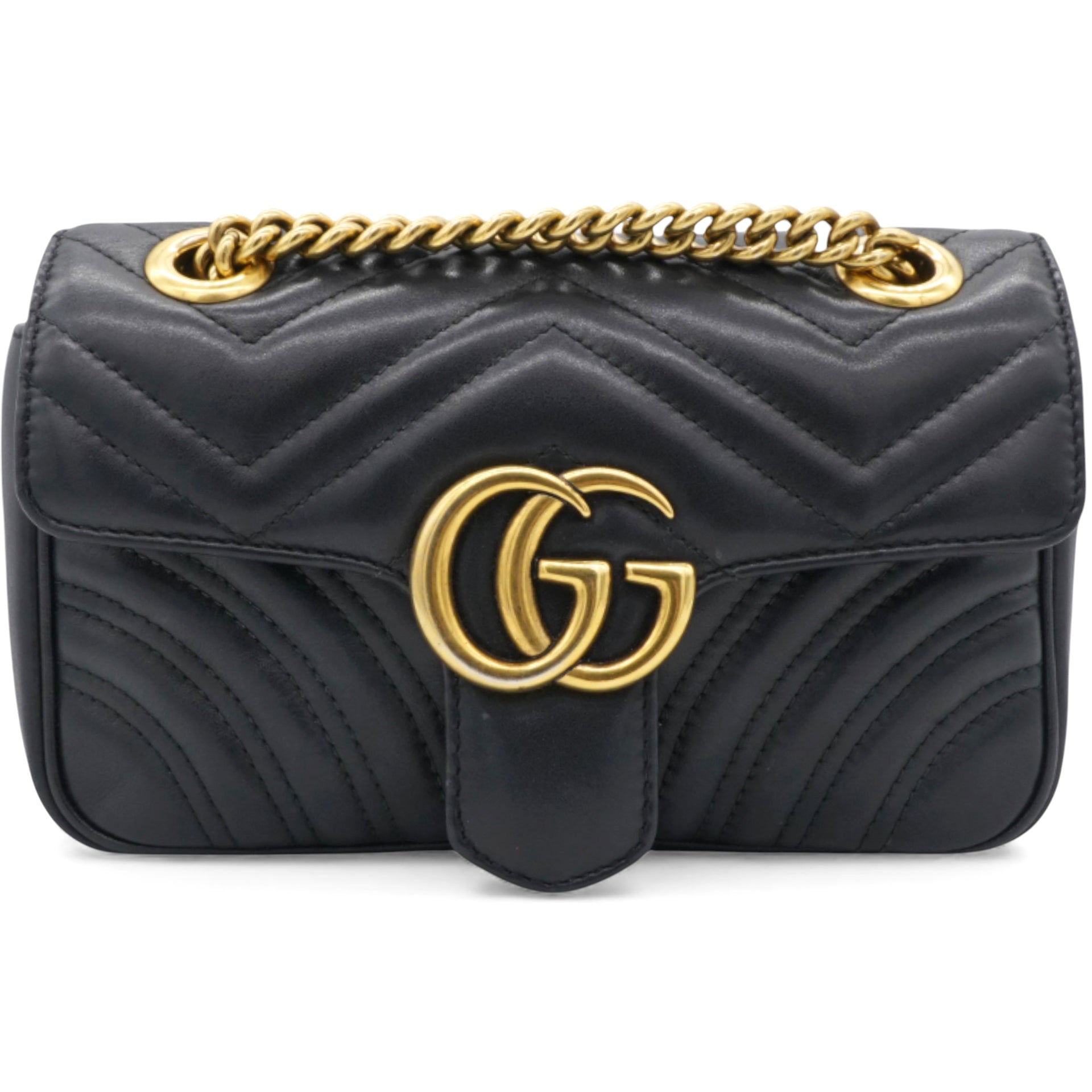 GG Marmont Matelassé Small Bag Black