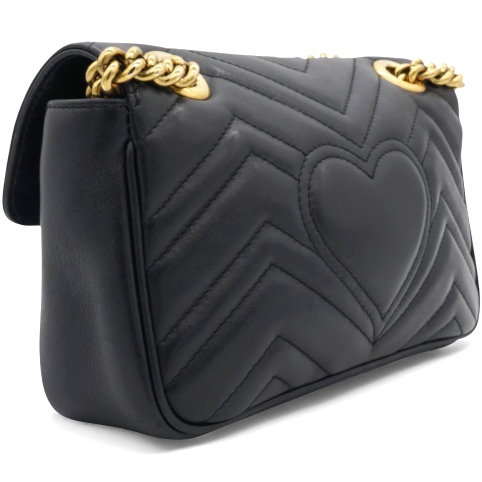 GG Marmont Matelassé Small Bag Black