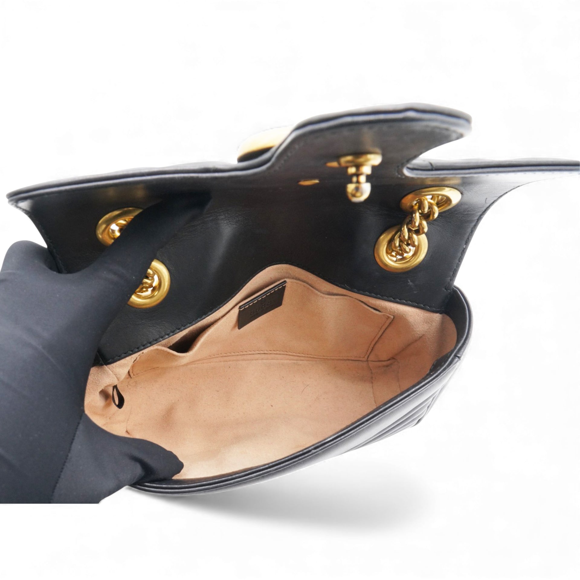 GG Marmont Matelassé Small Bag Black