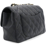 Black Quilted Caviar Leather Classic Mini Flap Bag