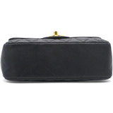 Black Quilted Caviar Leather Classic Mini Flap Bag