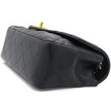 Black Quilted Caviar Leather Classic Mini Flap Bag