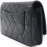 Black Quilted Patent Leather Classic WOC Clutch Bag