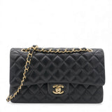 Lambskin Quilted Medium Classic Flap Black