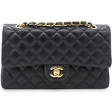 Lambskin Quilted Medium Classic Flap Black